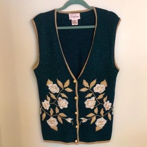 Vintage Jaclyn Smith Holiday Sweater Vest